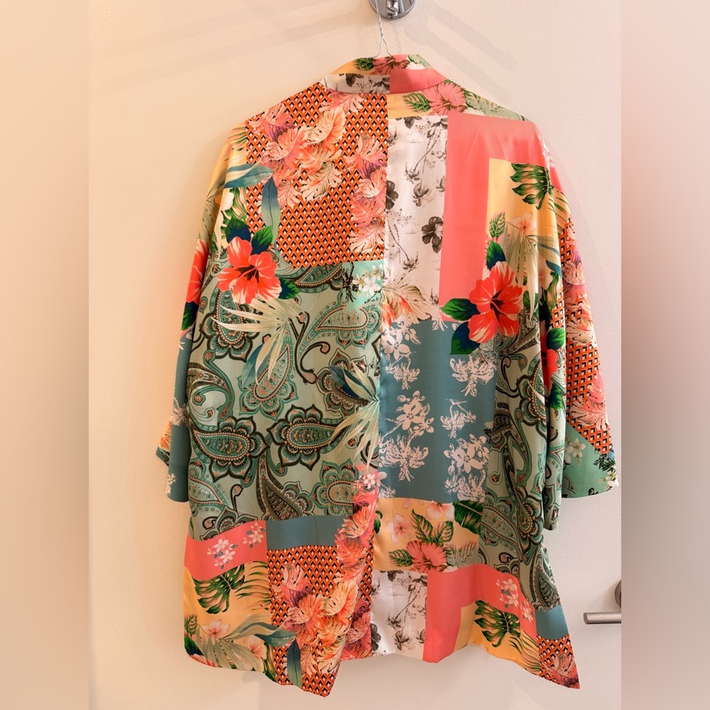 Floral Patchwork Kimono Blouse - image 2